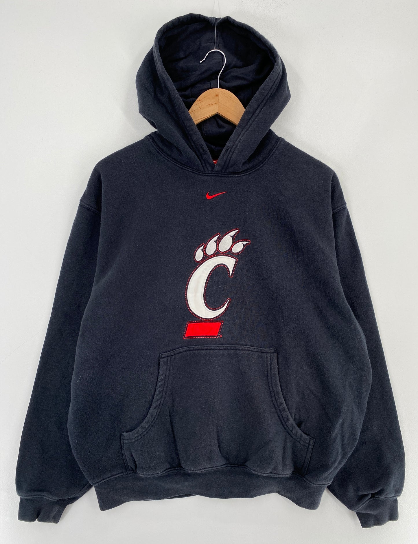 00' NIKE x UNIVERSITY OF CINCINNATI Size M Vintage College Hoodie Sweat-Shirt / E5195S