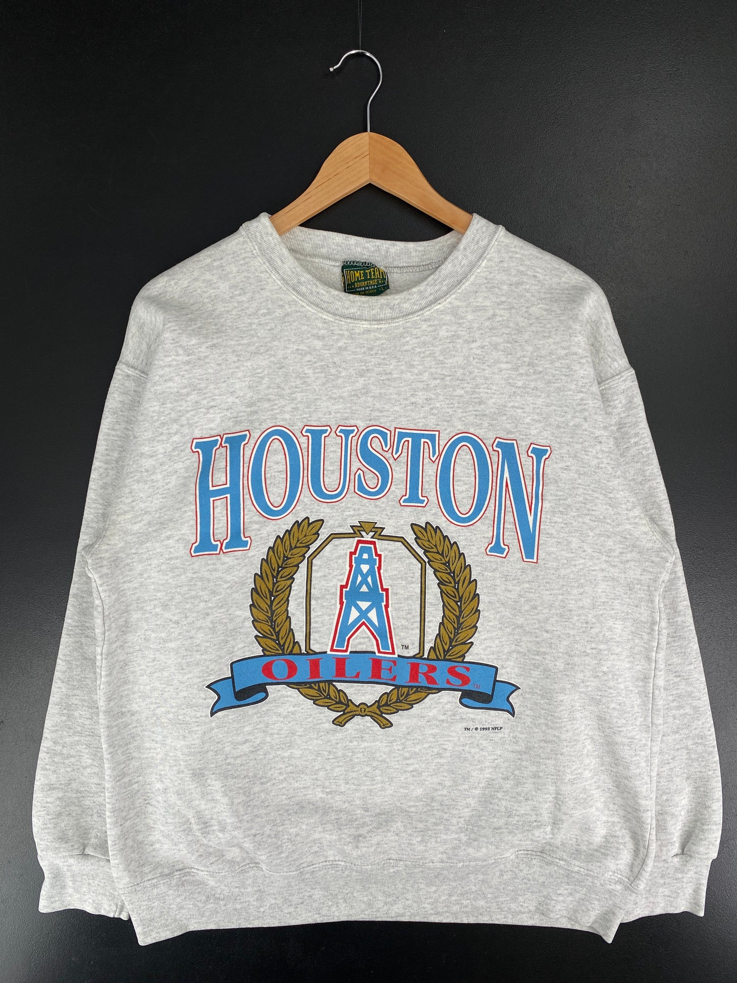 .1993 HOUSTON OILERS Made in USA Vintage NFL Sweat-Shirt / E6644S