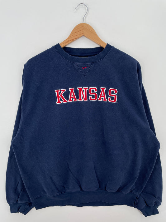 00' NIKE x KANSAS Size M Vintage College Sweat-Shirt / A6878