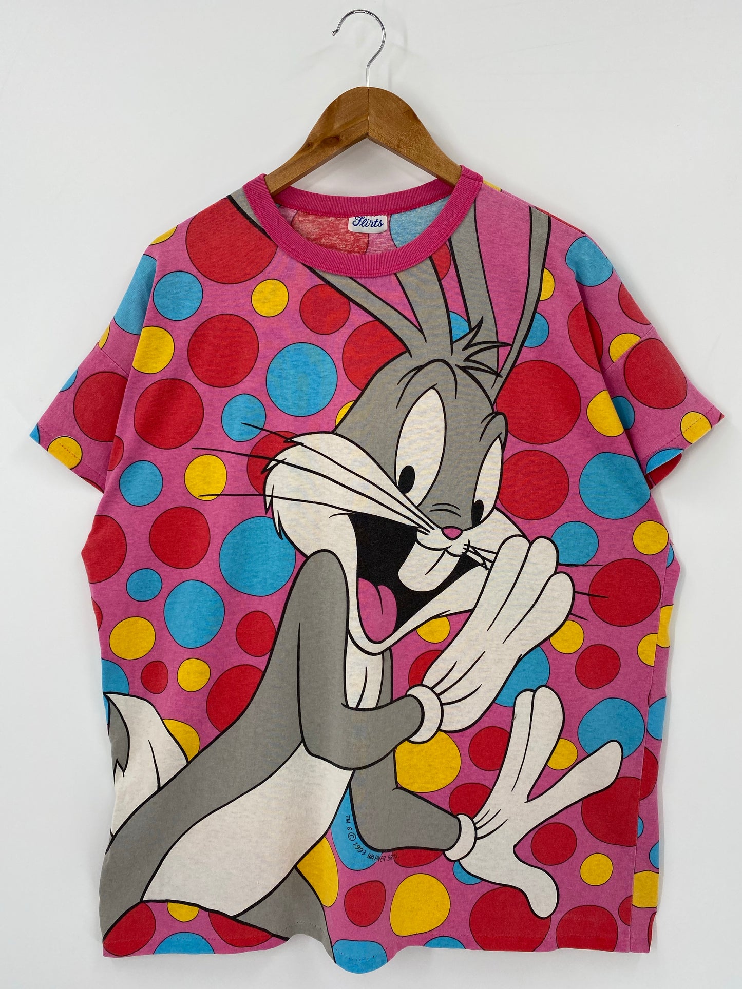 1993 WARNER BROS BUGS BUNNY Size No Tag (Approx.L) Vintage T-Shirts / K4308