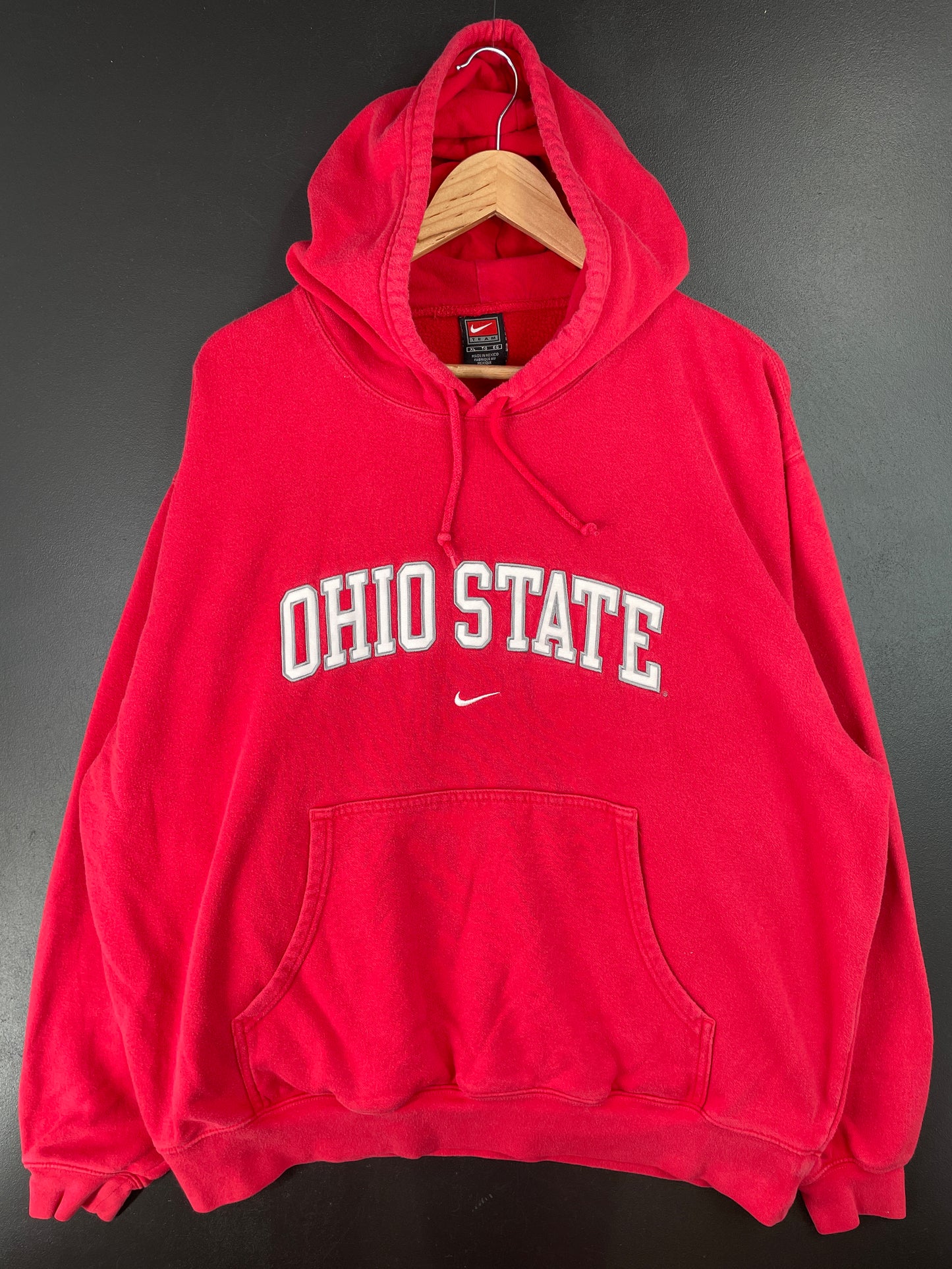 00' NIKE x OHIO STATE Size XL Vintage College Hoodie Sweat-Shirt / A7075