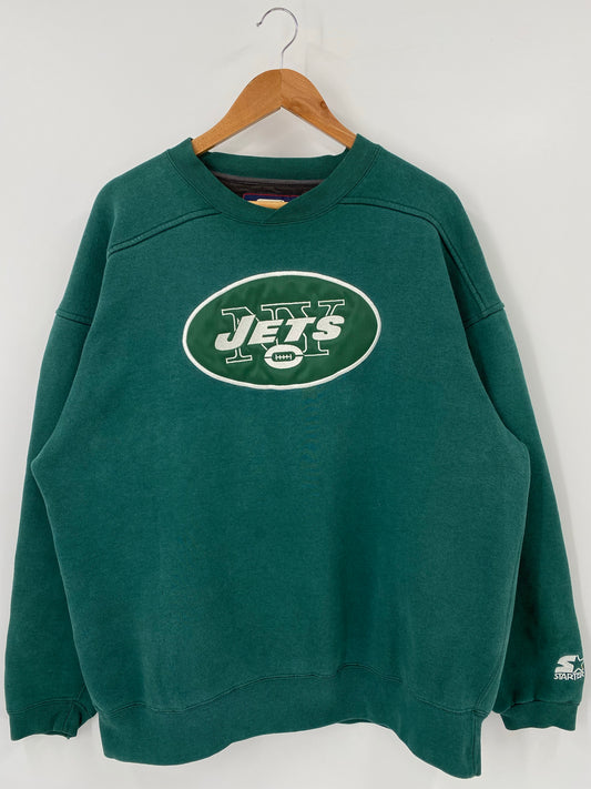 90’s STARTER x NY JETS Size XL Vintage NFL Sweat shirt / K4692