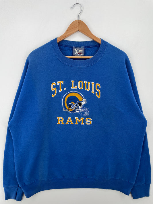 90’s ST. LOUIS LOS ANGELES RAMS Made In USA Size XL NFL Sweat-Shirt / A8578