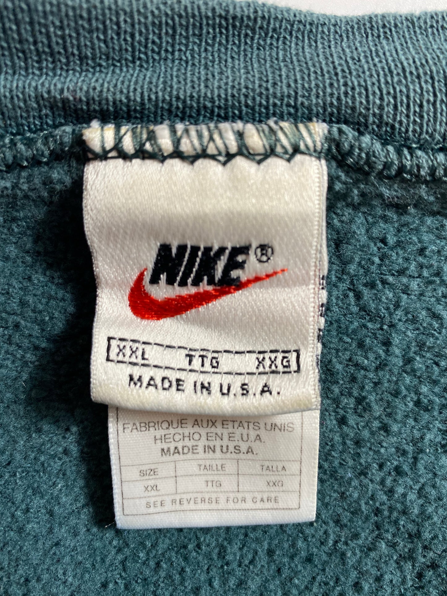 00’ NIKE MINI SWOOSH Made in USA Size XXL Vintage Sweat-Shirt / K4449