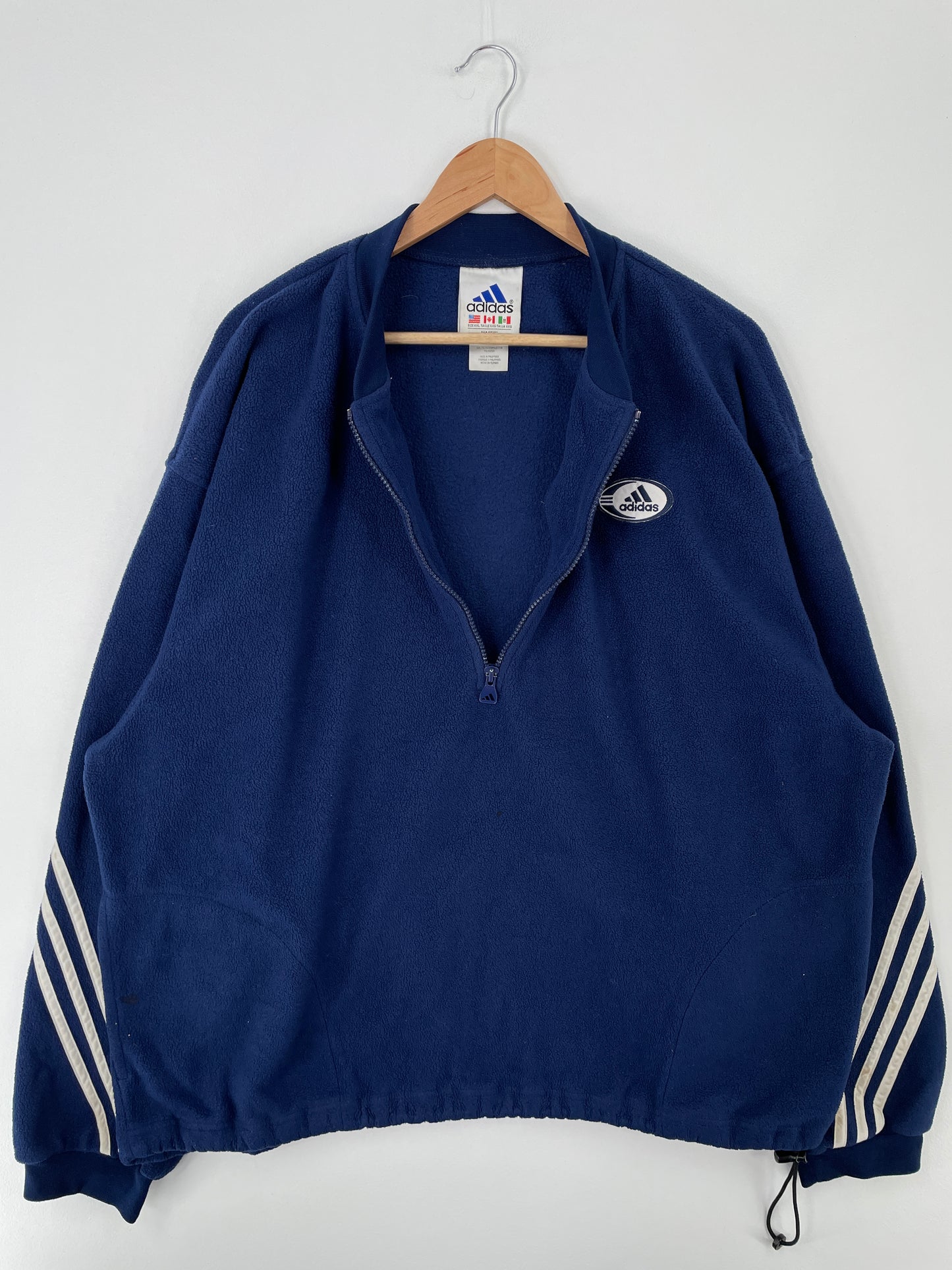 90’s ADIDAS Size XXL Half Zip-up Fleece / A9239