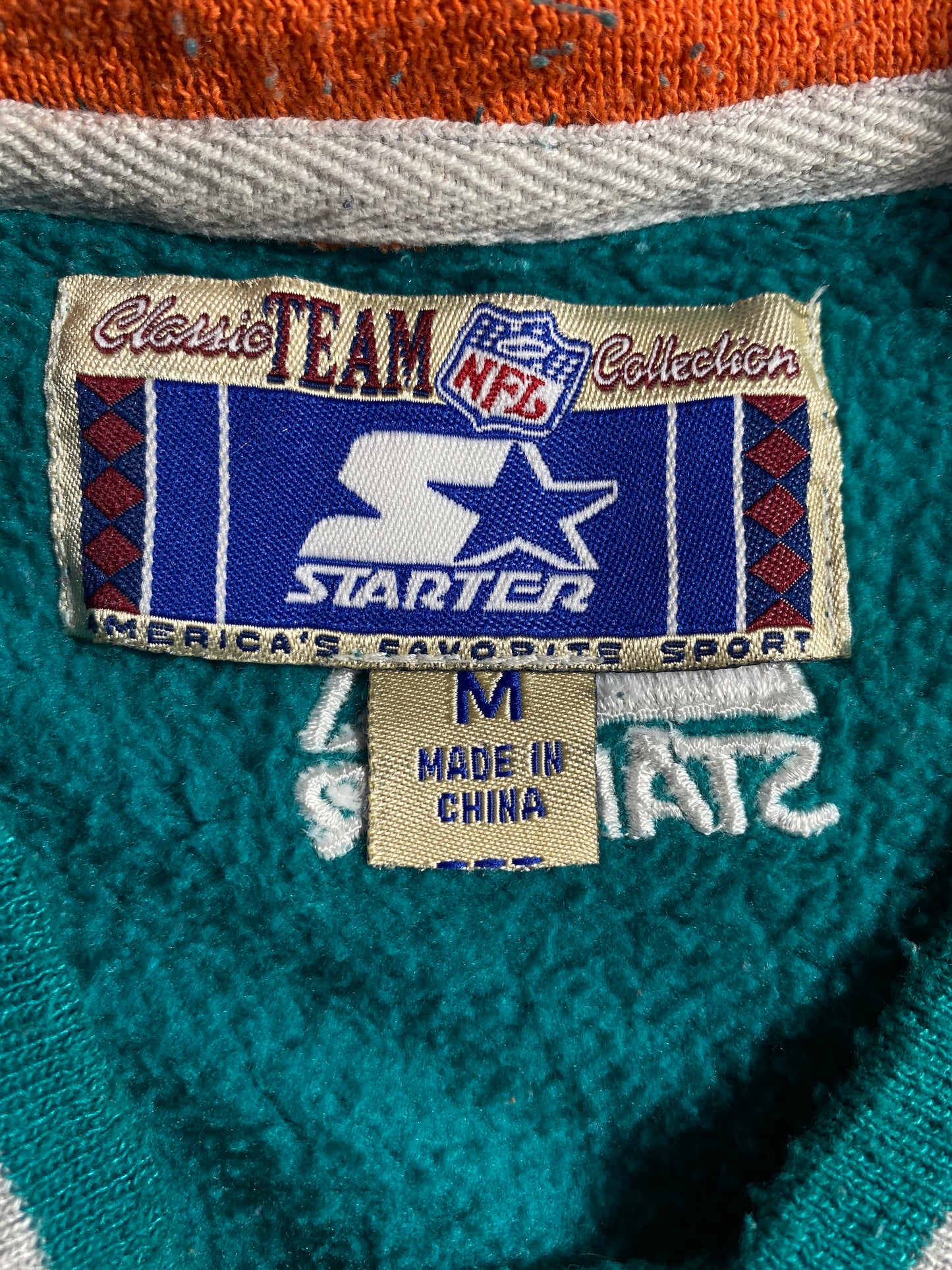 90’s STARTER x MIAMI DOLPHINS Size M Vintage NFL Sweat-Shirt / A3989