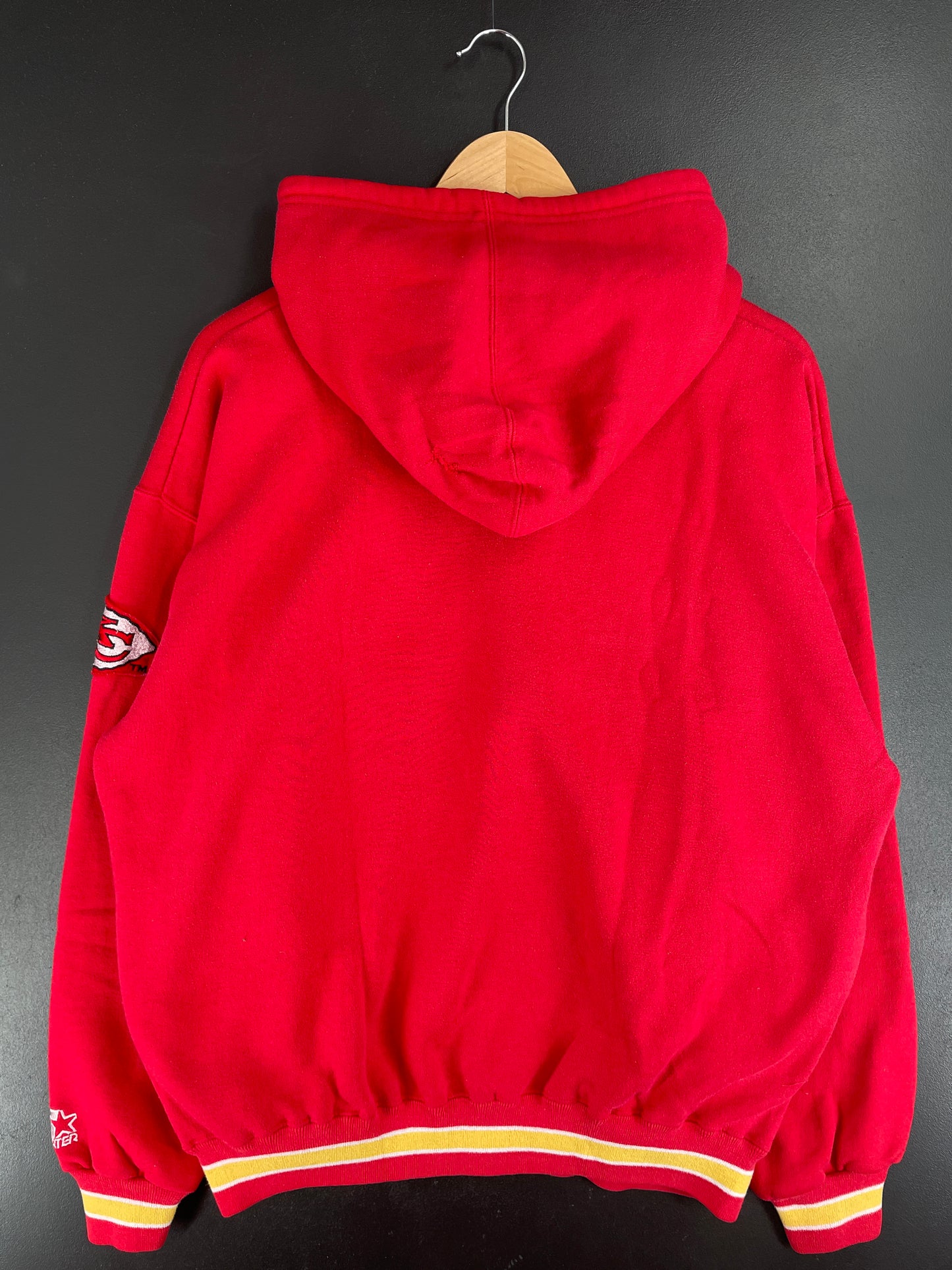 90’s STARTER x KANSAS CITY CHIEFS Size XL Vintage NFL Hoodie Sweat-shirt / E3235S
