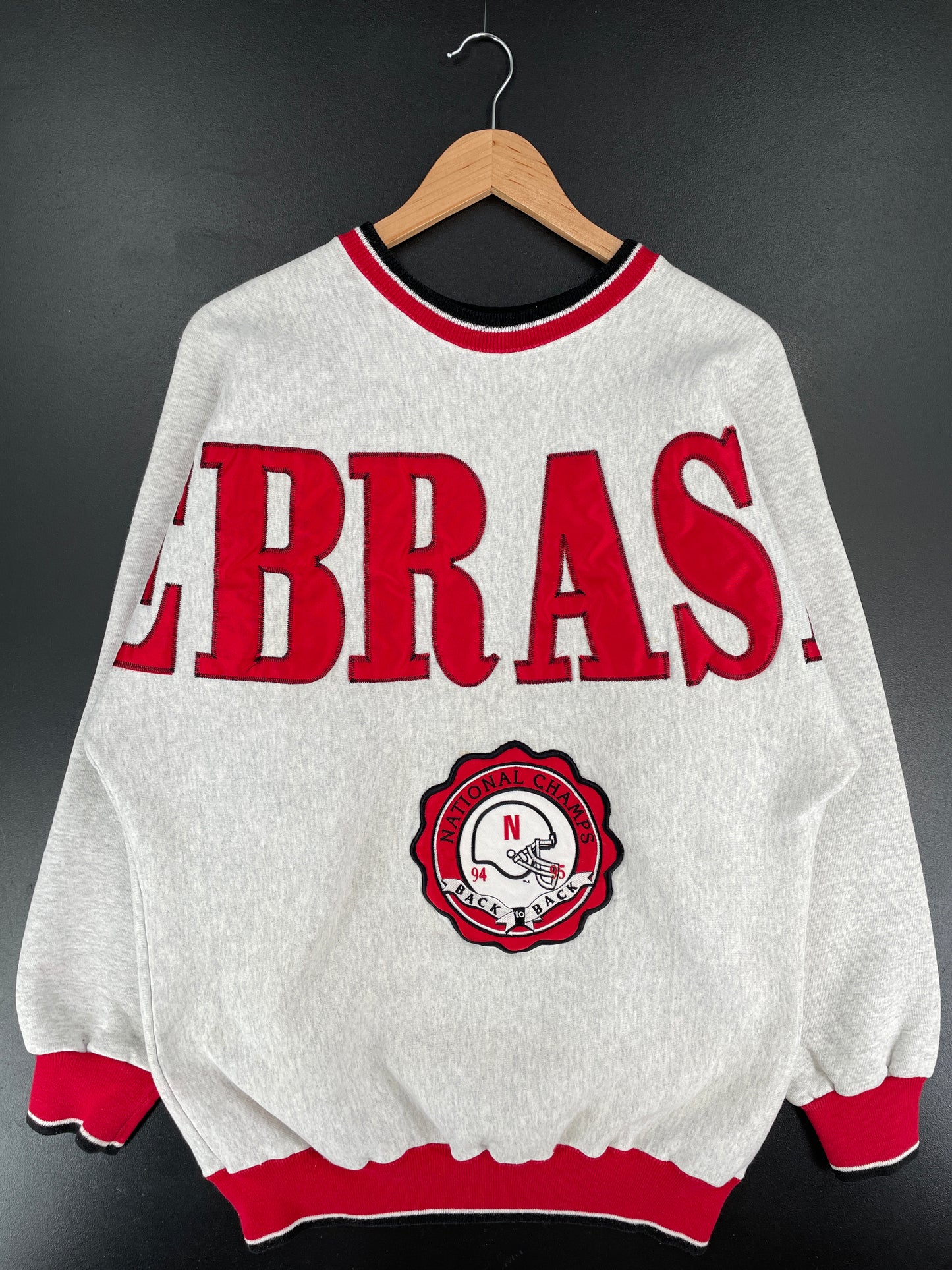 1994 NEBRASKA Made in USA Size M Vintage College Sweat-shirt / E5744S