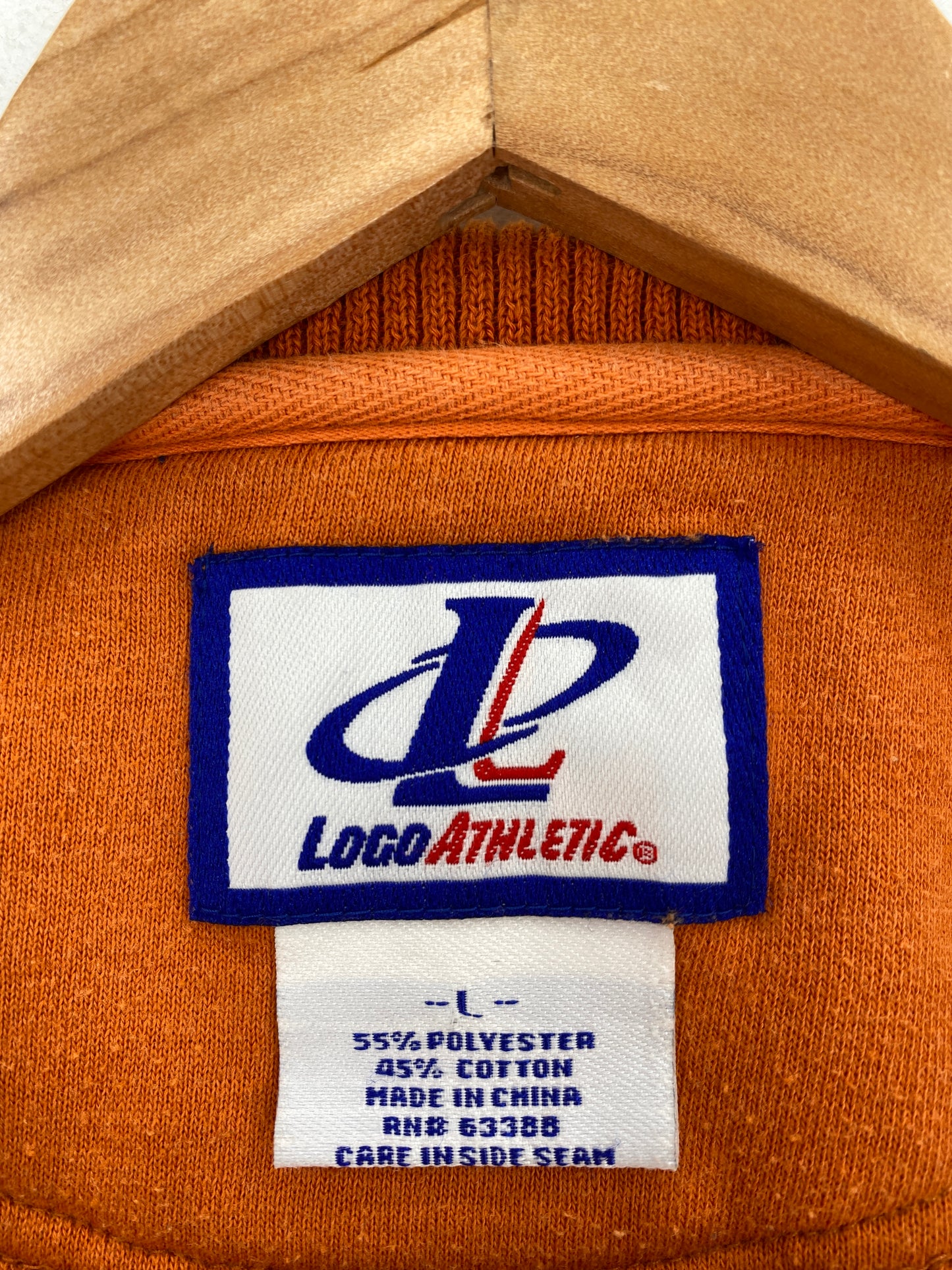 00' UNIVERSITY OF TEXAS Size L Vintage College Half Zip Sweat-Shirt / A7160