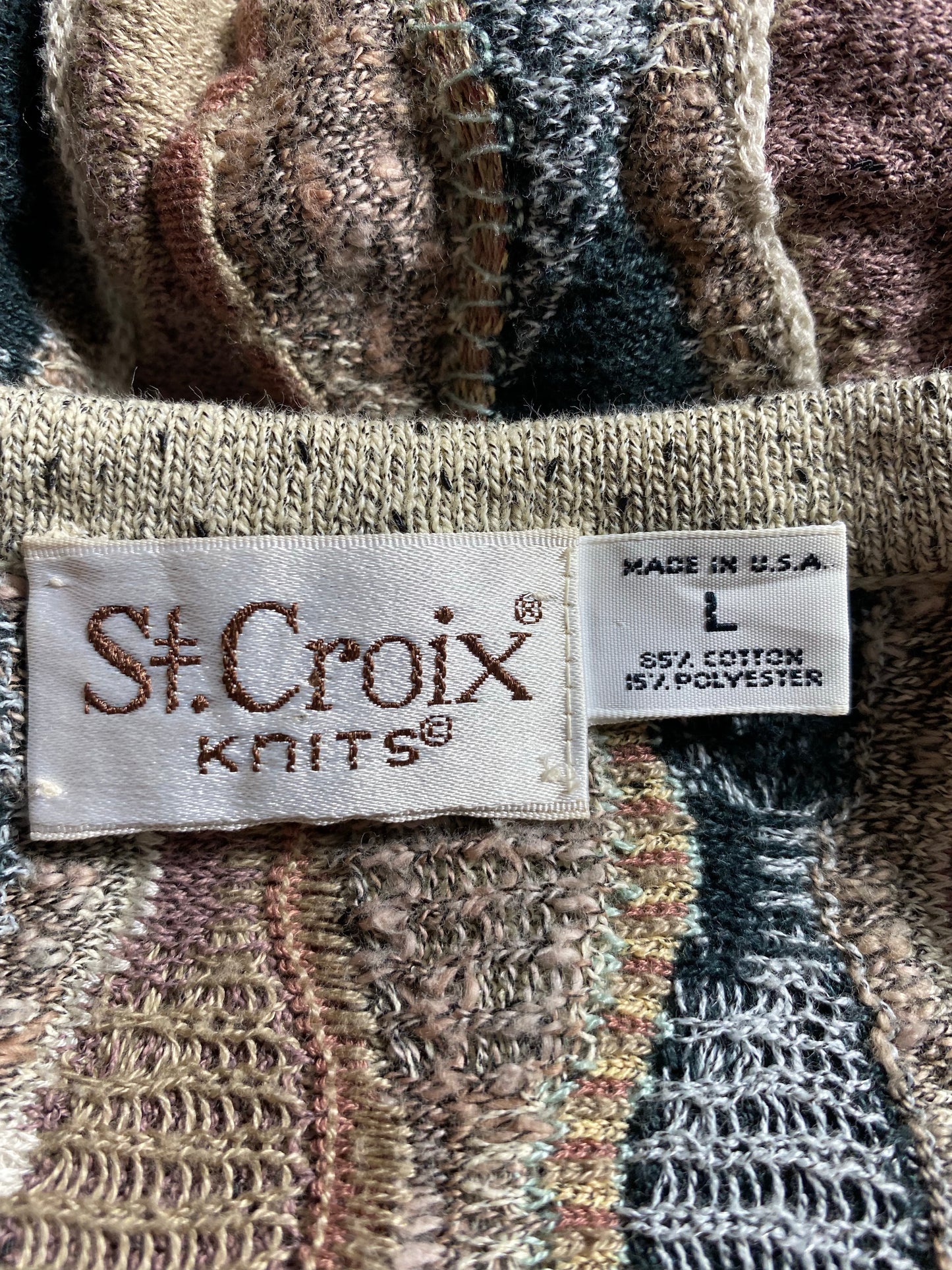 Vintage 3D COOGI- Style Made in USA Size L Knit Sweater / K8059