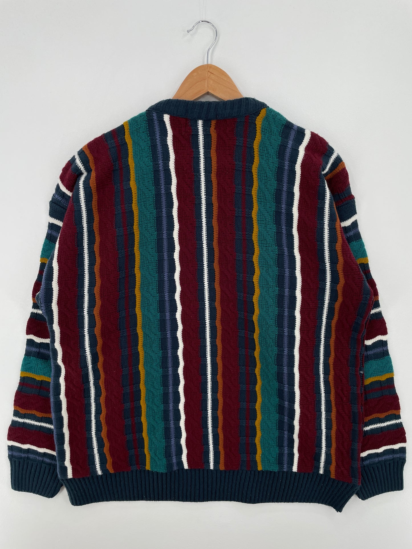 Vintage 3D COOGI- Style Made in USA Size XL Knit Sweater / A8457