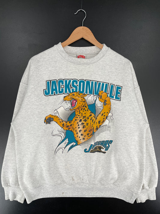 1993 JACKSONVILLE JAGUARS Made in USA Size XL Vintage NFL Sweat-Shirt / E5824S