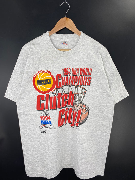 1994 HUSTON ROCKETS Size XL Vintage NBA T-shirt / K9797