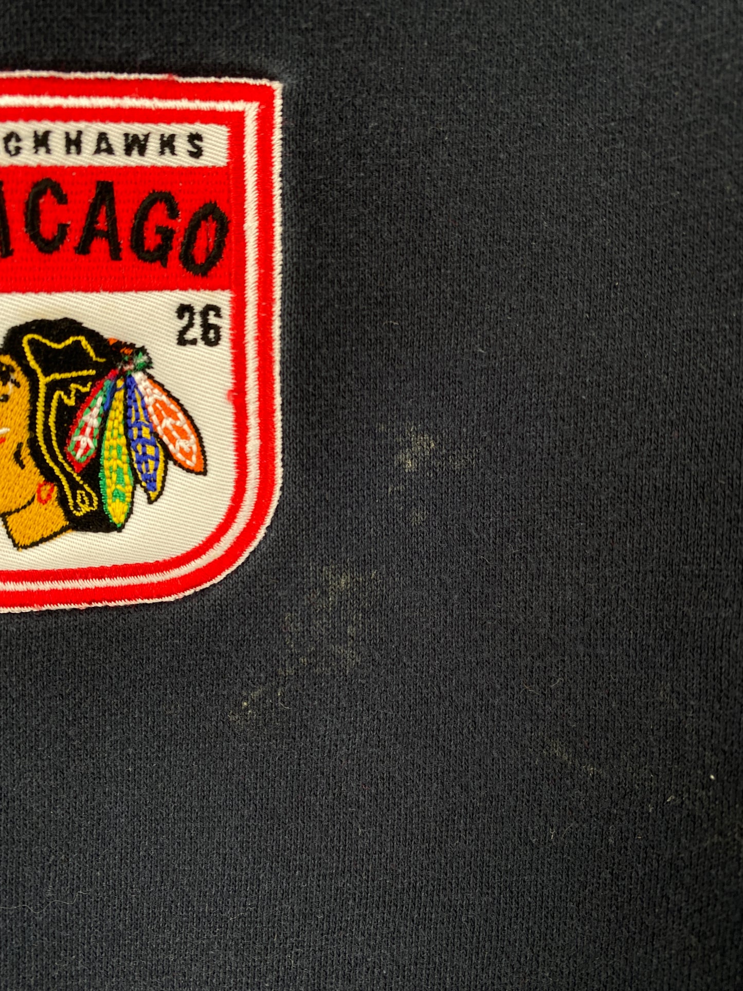 00' NIKE x CHICAGO BLACKHAWKS Size XL Vintage NHL Half Zip Sweat-Shirt / E269