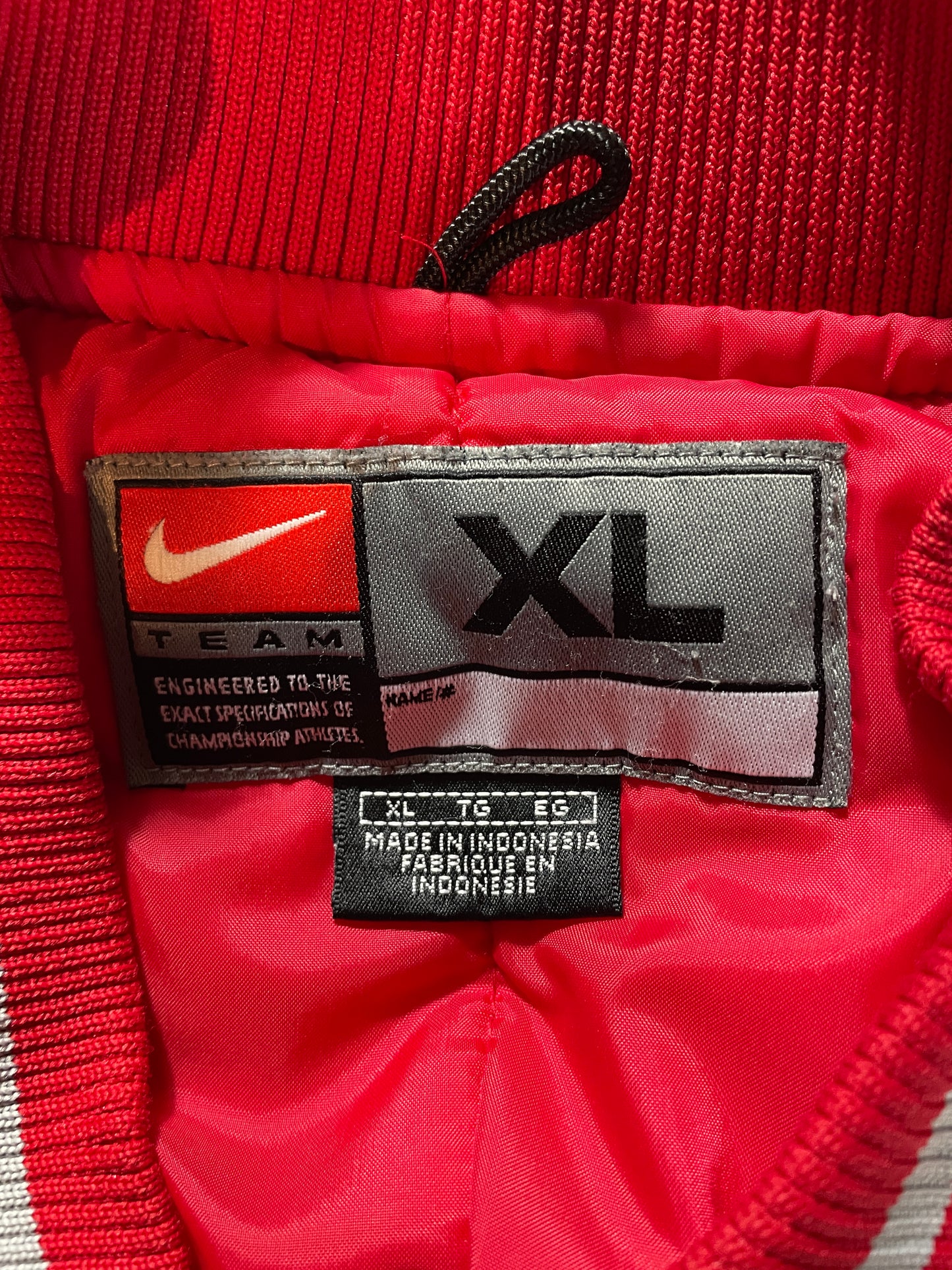 00' NIKE x OHIO STATE Size XL Padded Nylon Jacket / E2531J