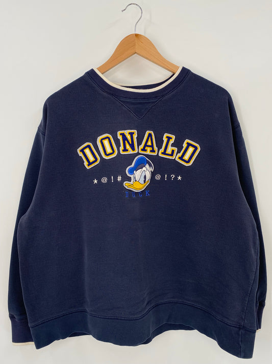 00’ DISNEY DONALD Size L Vintage Sweat-shirt / K4139