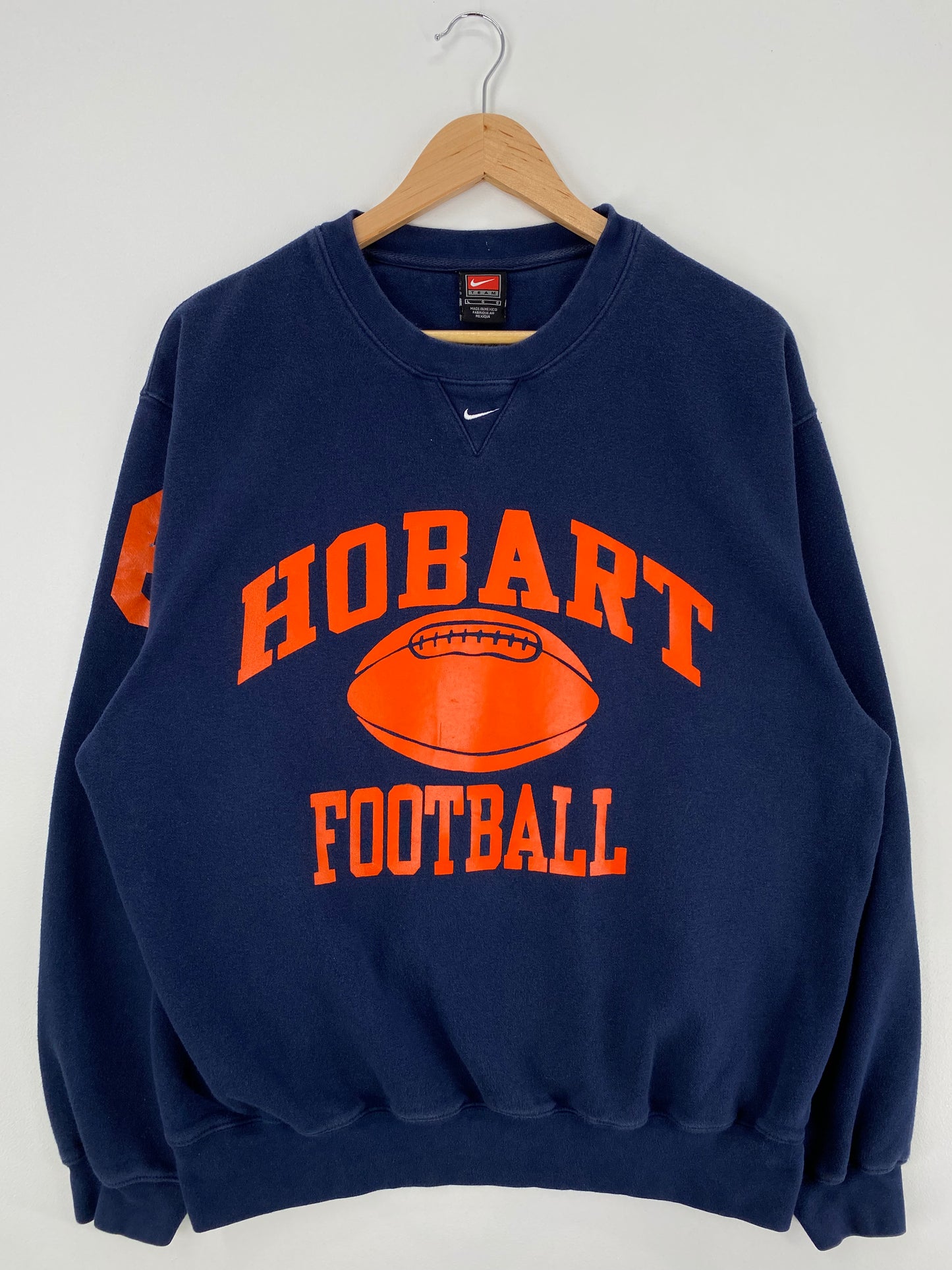 00' NIKE HOBART FOOTBALL Size L Vintage College Sweat-shirt / A638