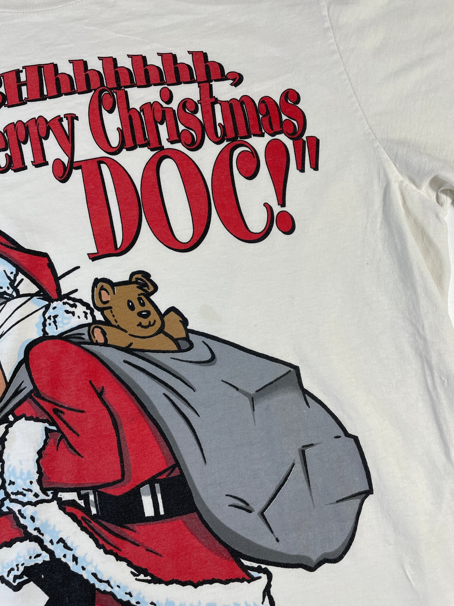 Vintage LOONEY TUNES BUGS BUNNY CHRISTMAS Size Approx.XL Vintage Long Length T-shirt / E746