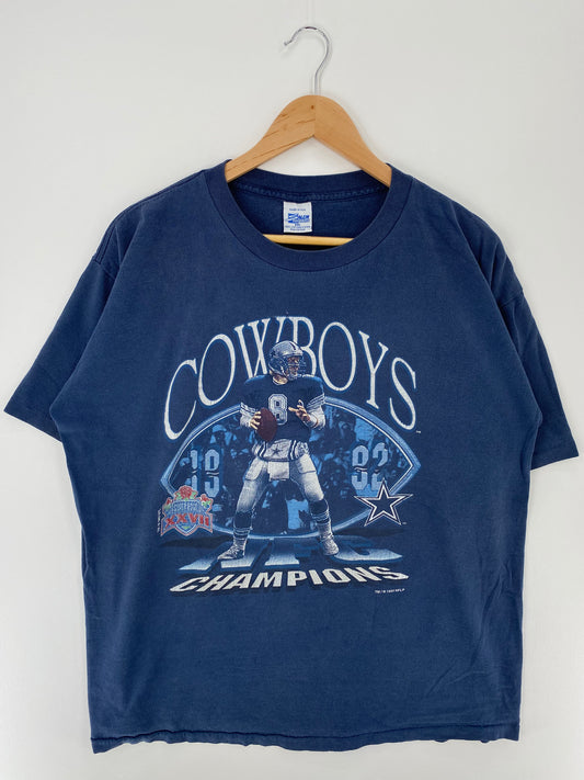 1992 SALEM x DALLAS COWBOYS Made in USA Size XXL Vintage NFL T-shirt / A305