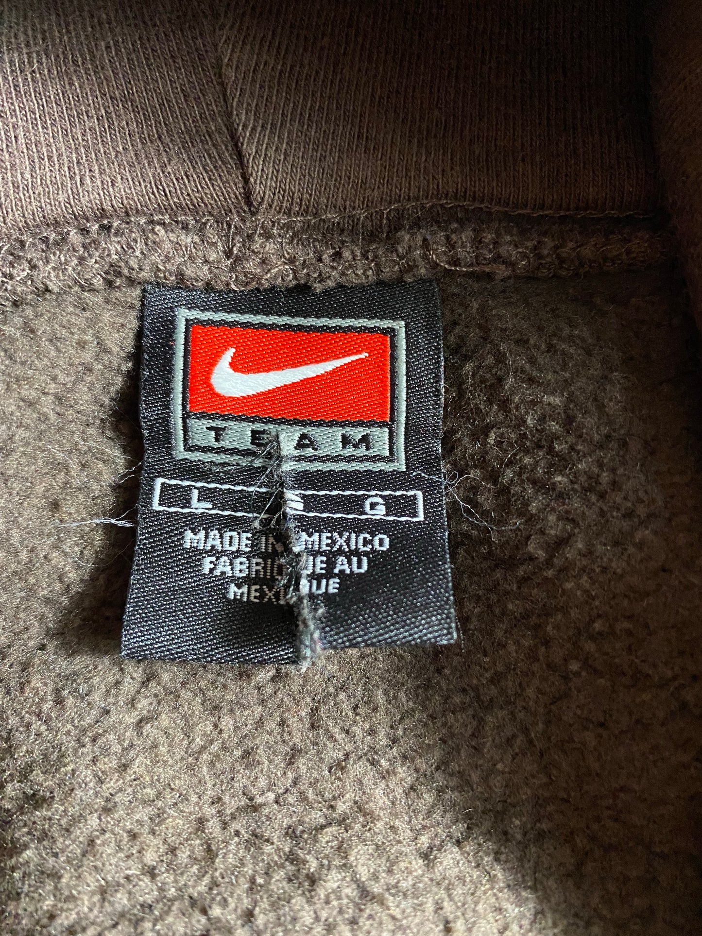 00' NIKE UNIVERSITY OF WYOMING Size L Vintage Hoodie Sweat-shirt  / K4249