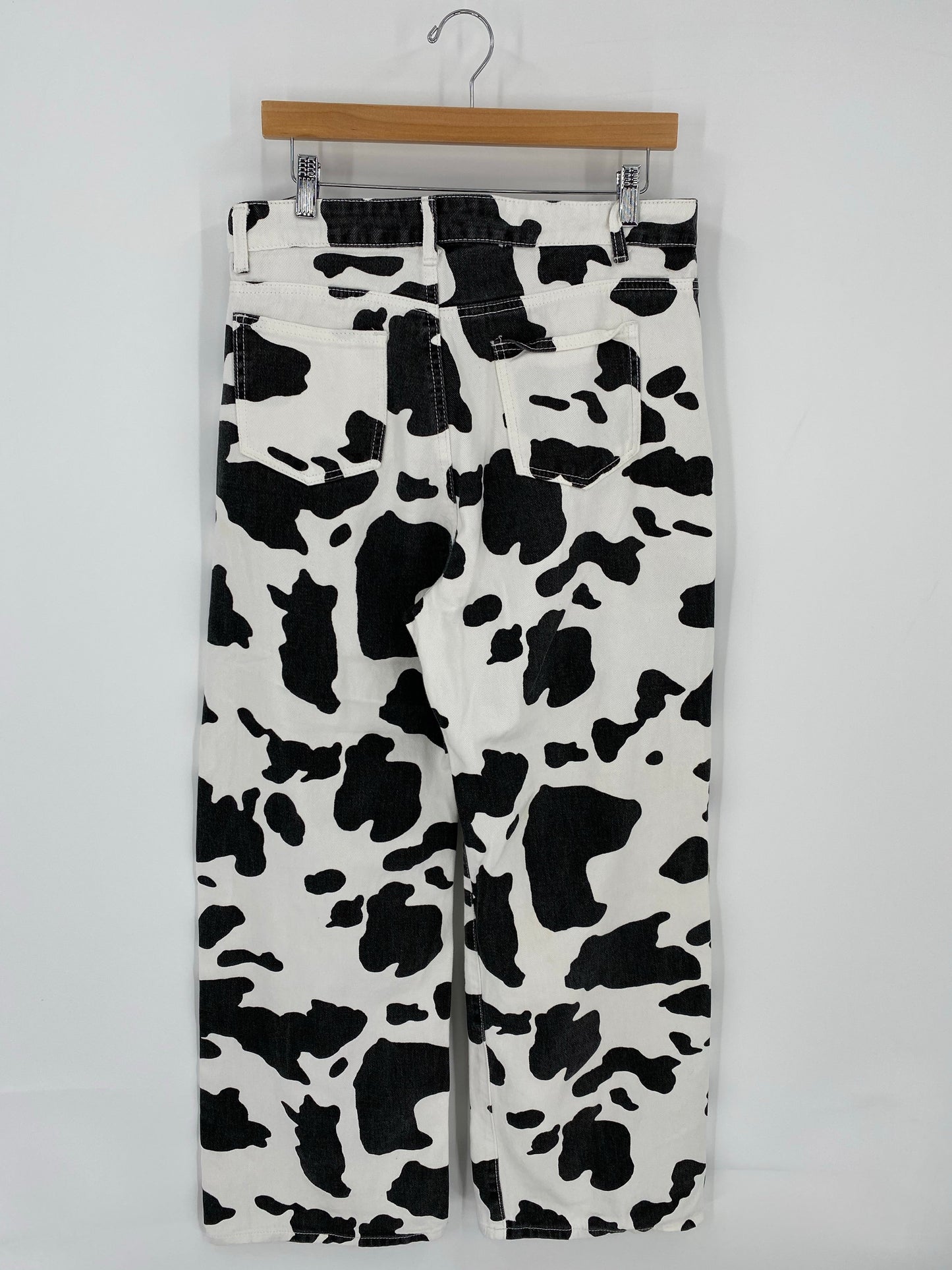 90’s COW PRINT Size W35xL29 Pants / A7448