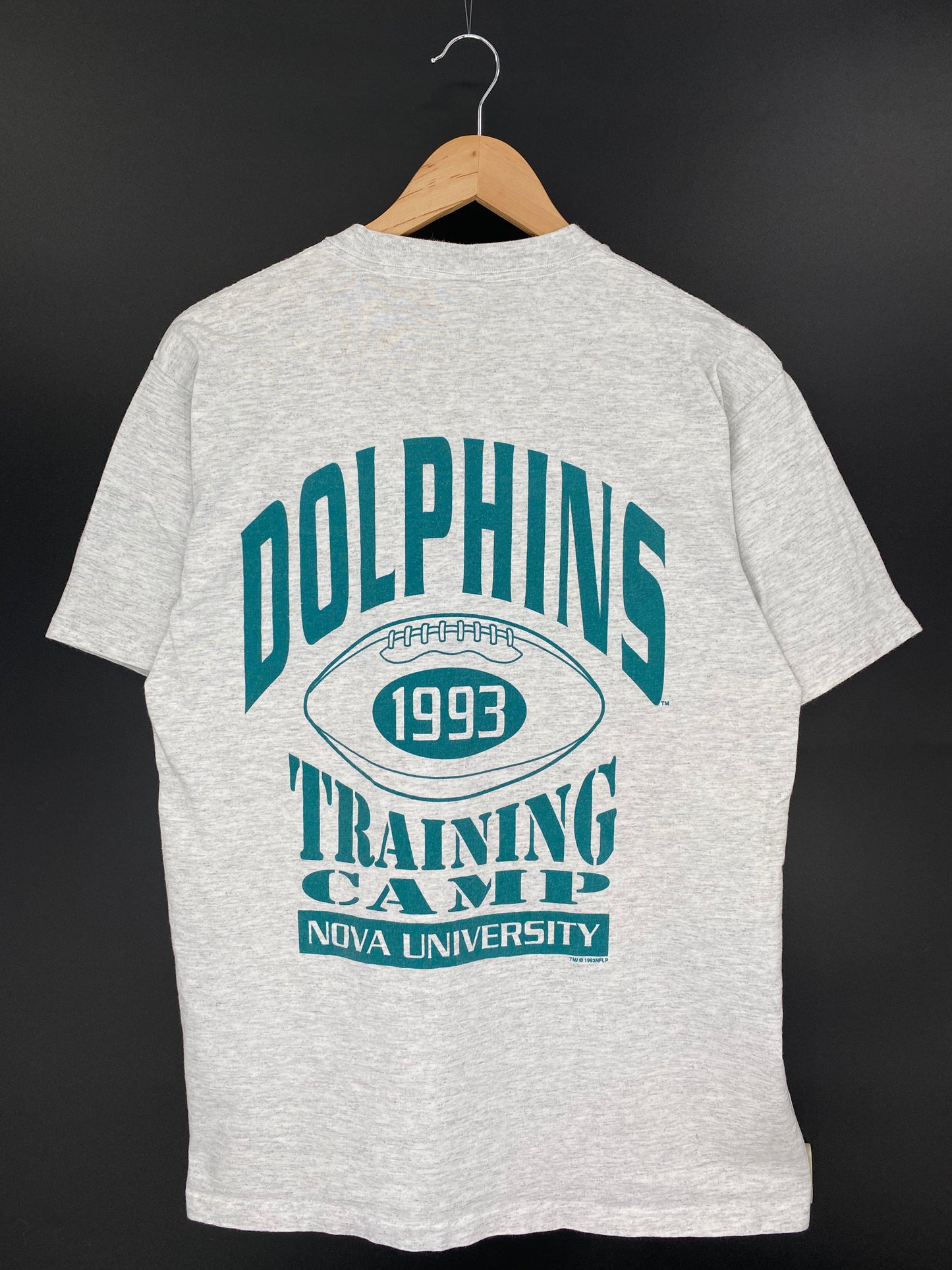 1993 MIAMI DOLPHINS Made in USA Size L Vintage NFL T-shirt / A171
