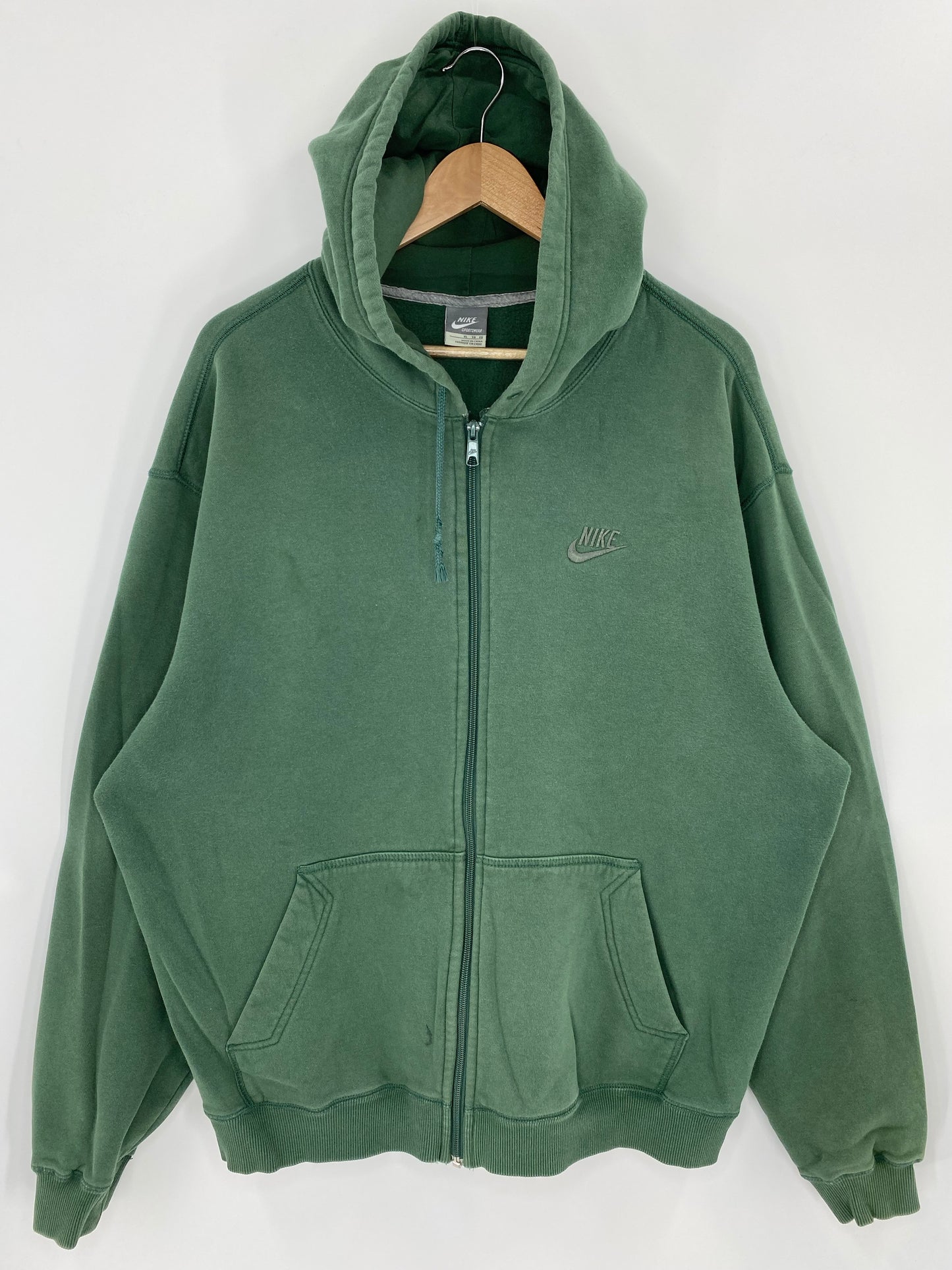 00' NIKE Size XL Vintage Zip Up Hoodie Sweat shirt / K6236