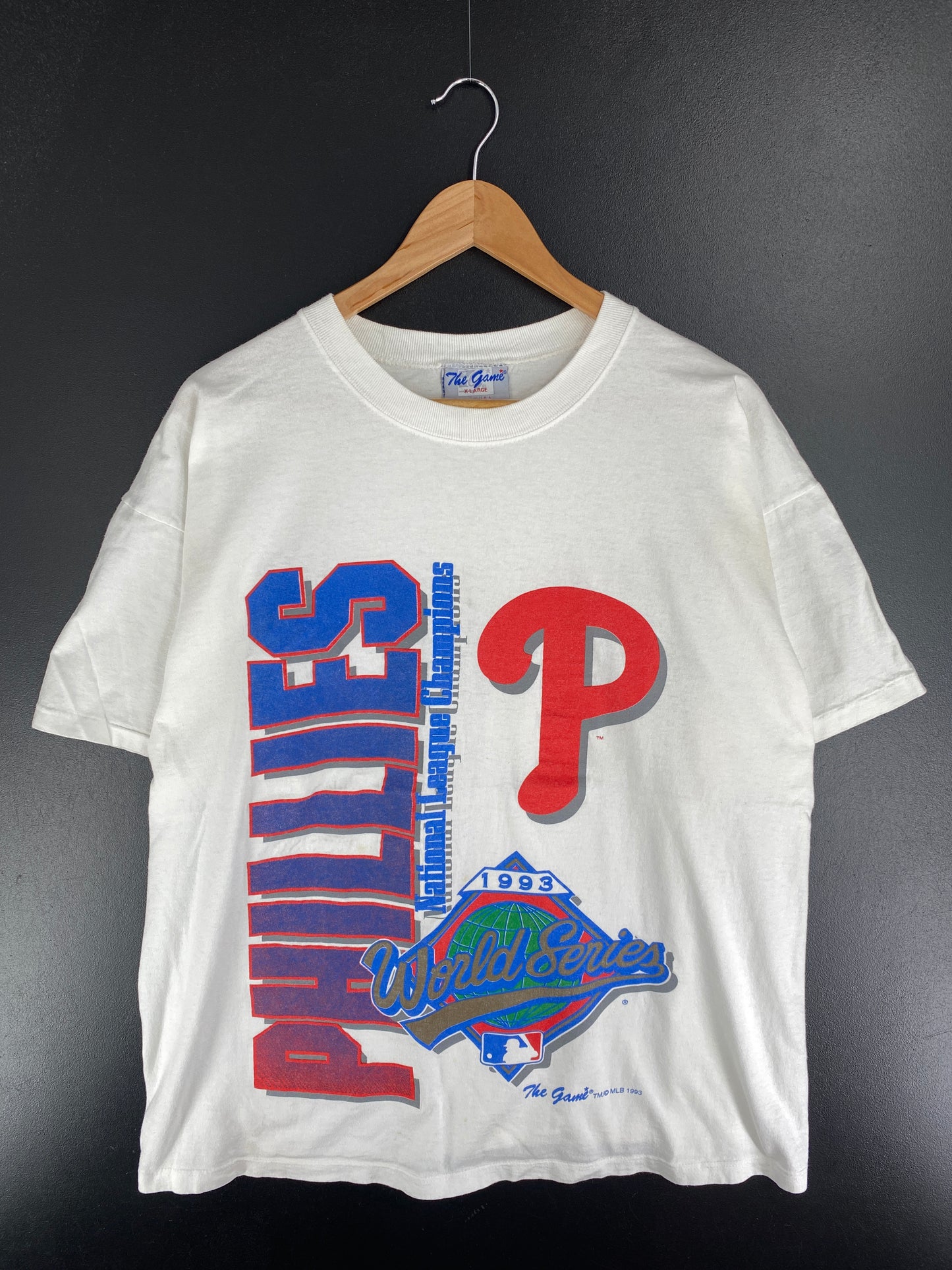 1993 PHILADELPHIA PHILLIES Made in USA Size XL Vintage MLB T-Shirt / A4995