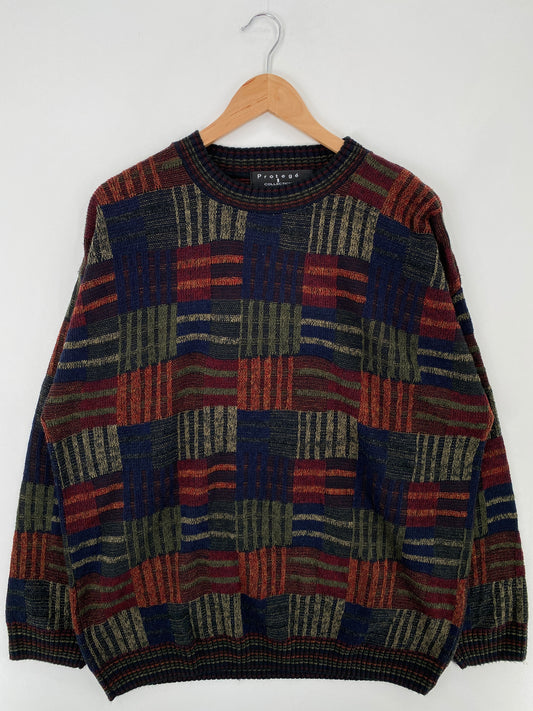 Vintage 3D COOGI-Style Made in USA Size XXL Knit Sweater / E252
