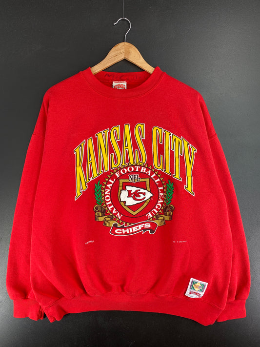 1993 KANSAS CITY CHIEFS Made in USA Size XL Vintage NFL Sweat-shirt / E2465S