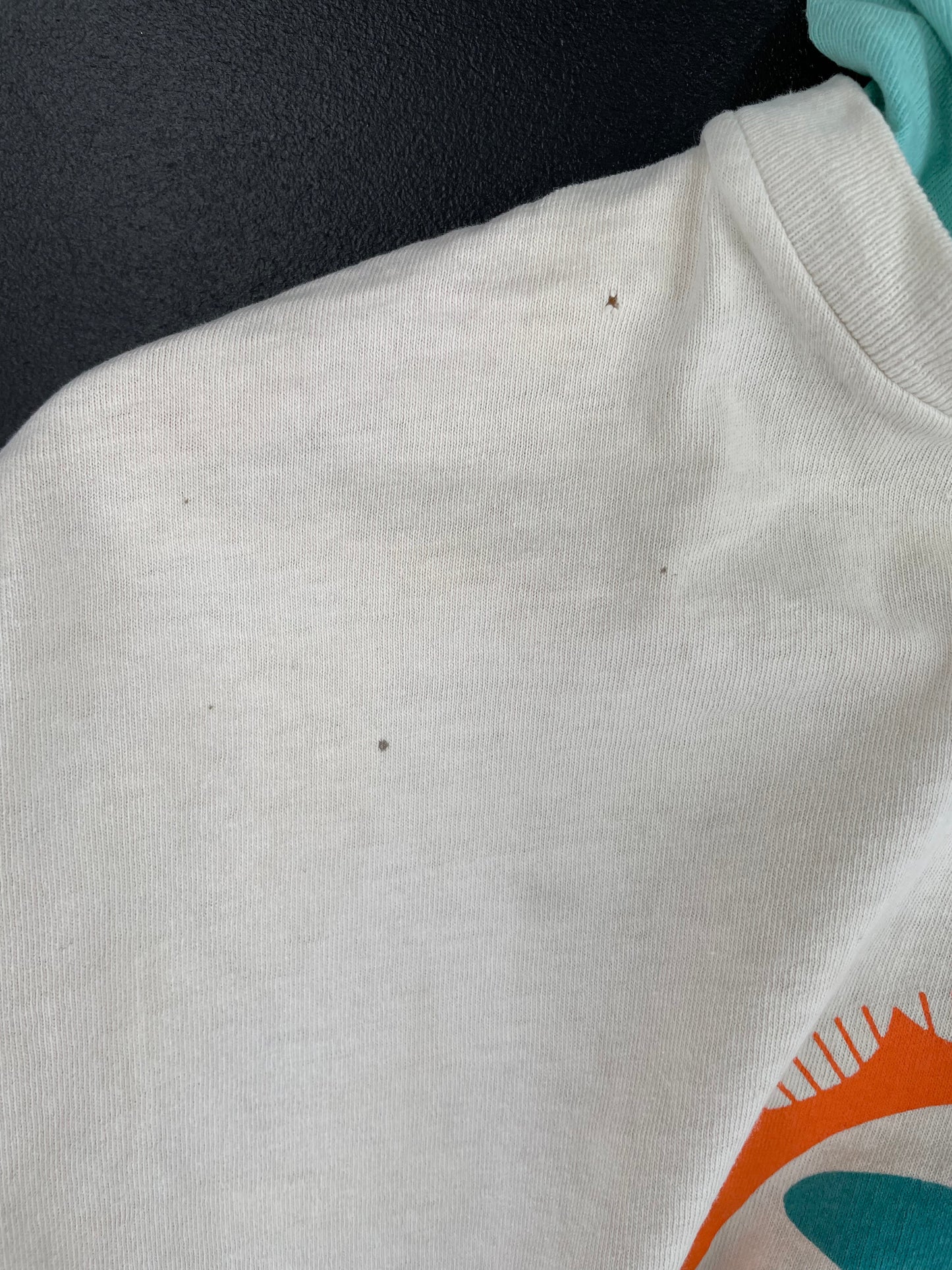 90's MIAMI DOLPHINS Made in USA Size L Vintage NFL Hoodie T-Shirt / E2749T