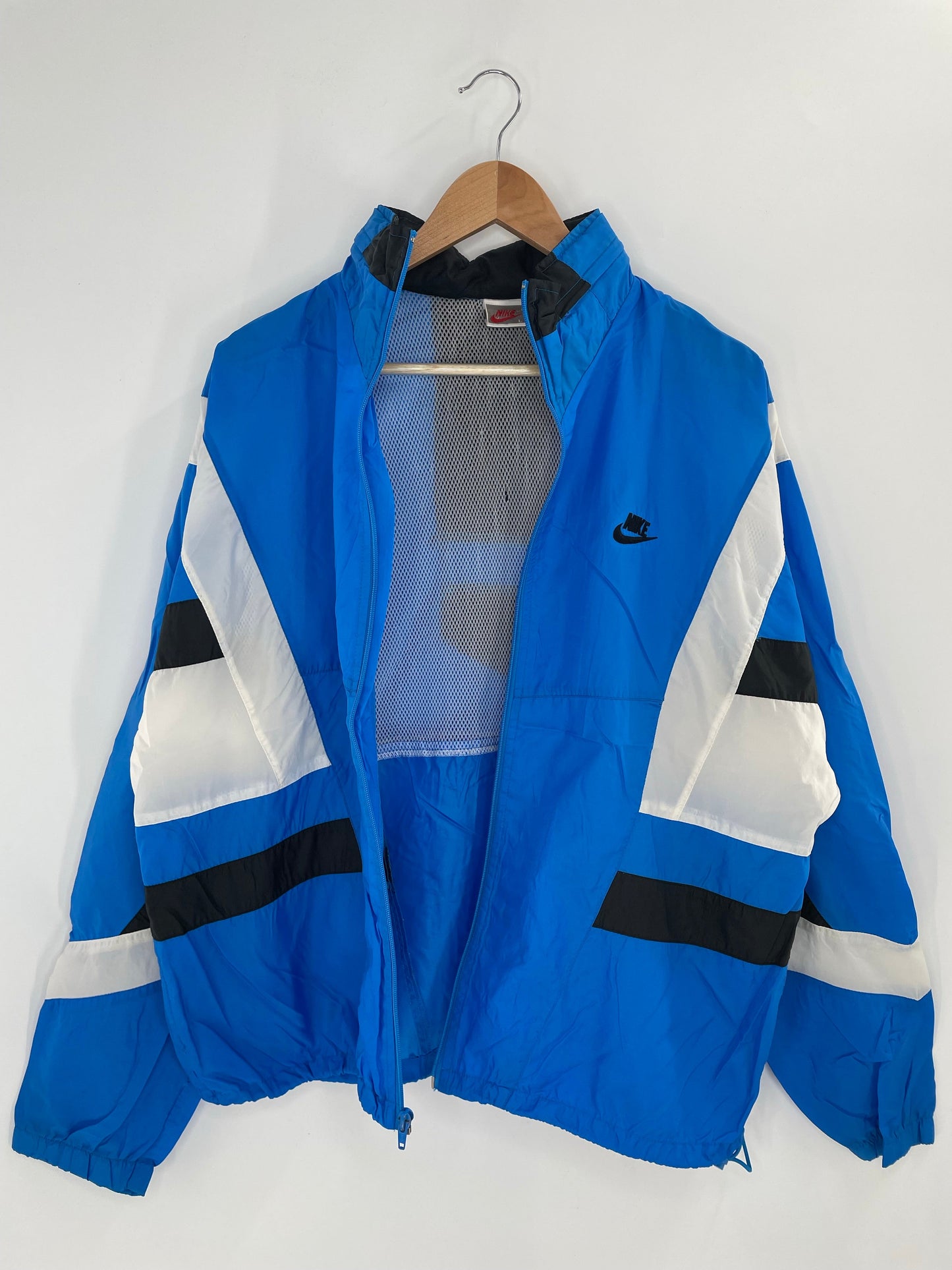 .90's NIKE Silver Tag Size L Vintage Zip-up Nylon Jacket / A8845