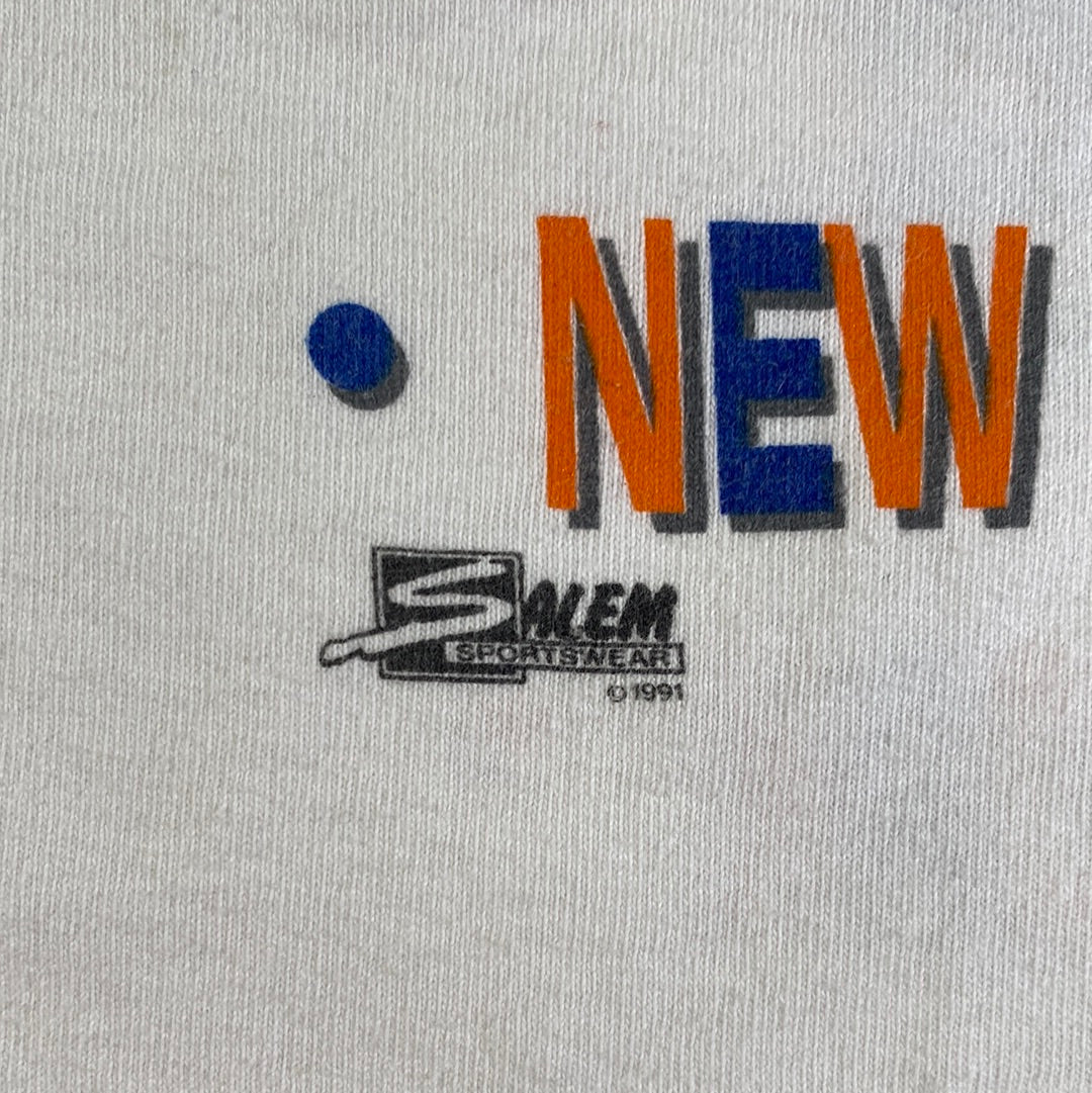 1991 SALEM x NEW YORK METS Made in USA Size XL Vintage MLB T-Shirt / A7215