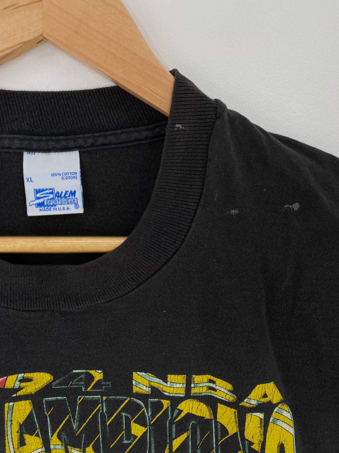 1994 SALEM x HUSTON ROCKETS Made in USA Size XL Vintage NBA T-shirt / A303