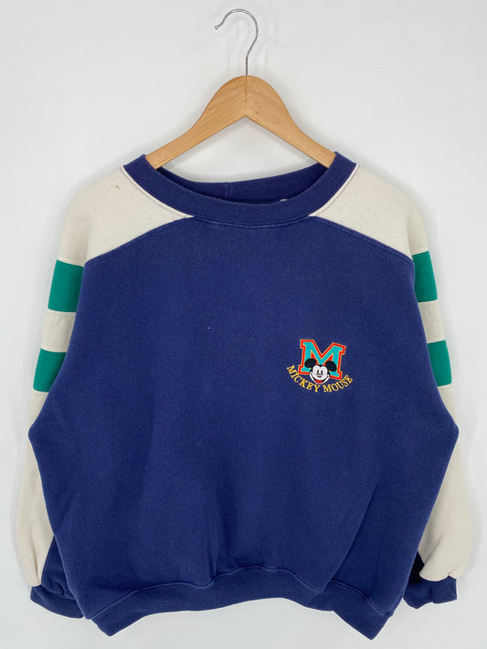 00's DISNEY MICKEY Size No Tag (approx.M-L) Vintage Sweat-shirt / K7735