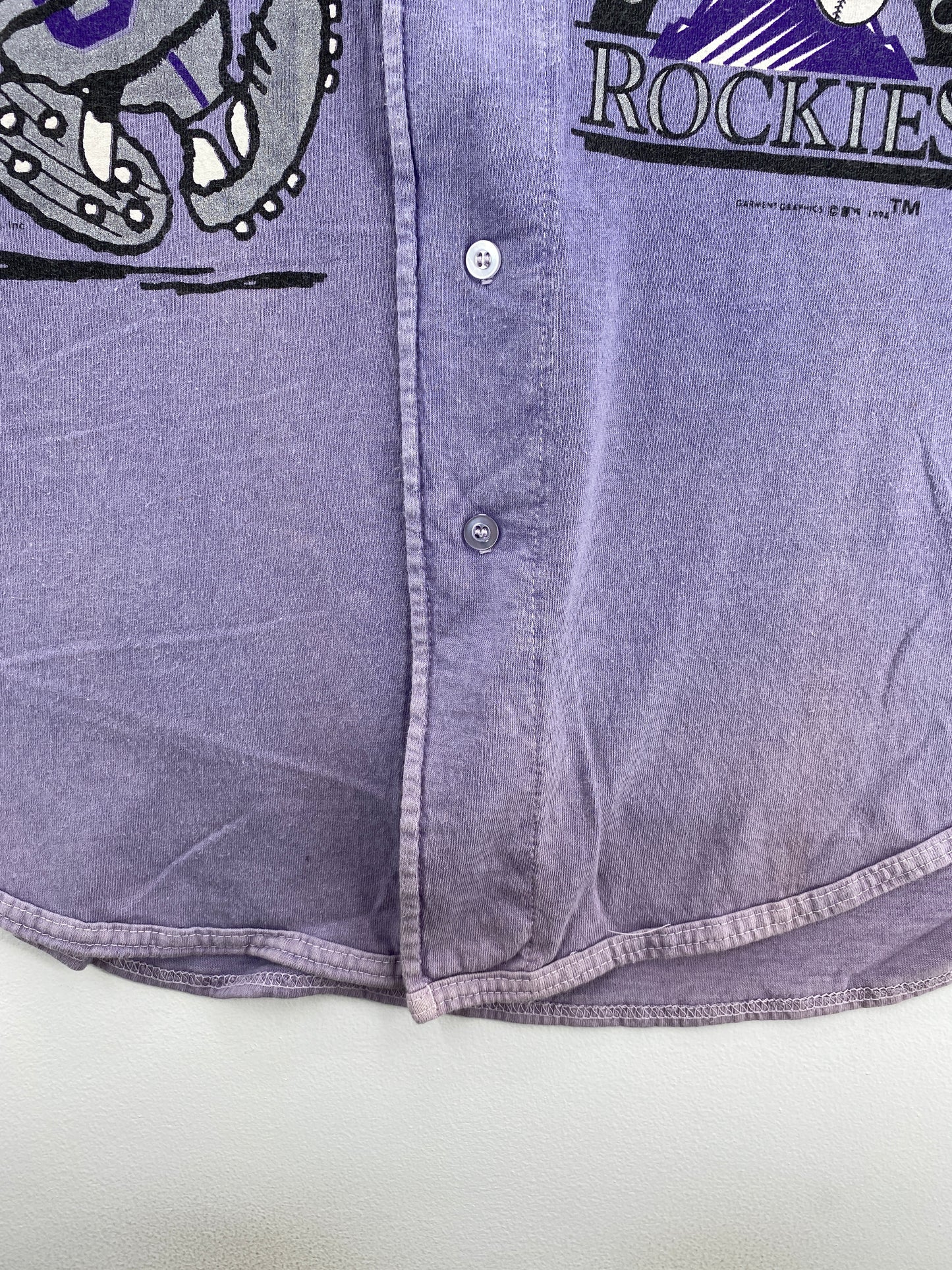 1994 COLORADO ROCKIES x SNOOPY Made in USA Size L Vintage MLB Baseball-Shirt / A6087