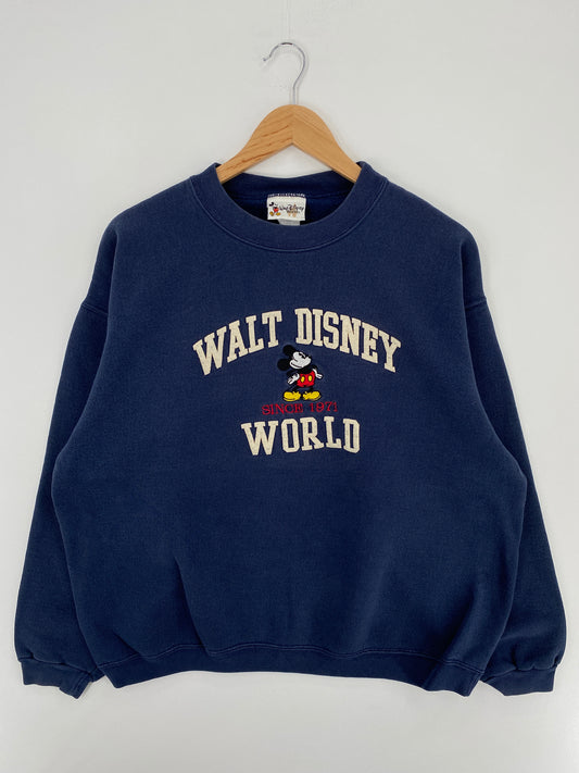 00' WALT DISNEY WORLD Size XL Vintage Sweat-shirt / A4541