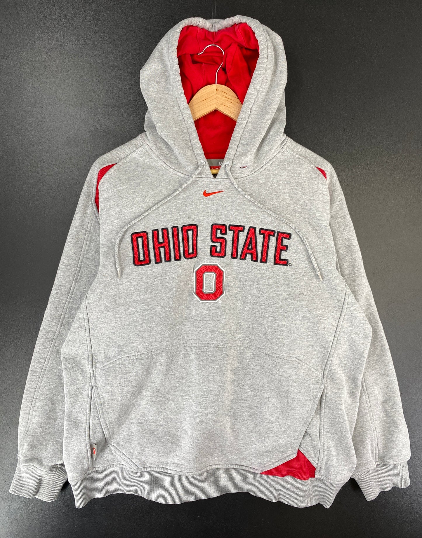 00' NIKE x OHIO STATE Size M Vintage College Hoodie Sweat-Shirt / E5193S
