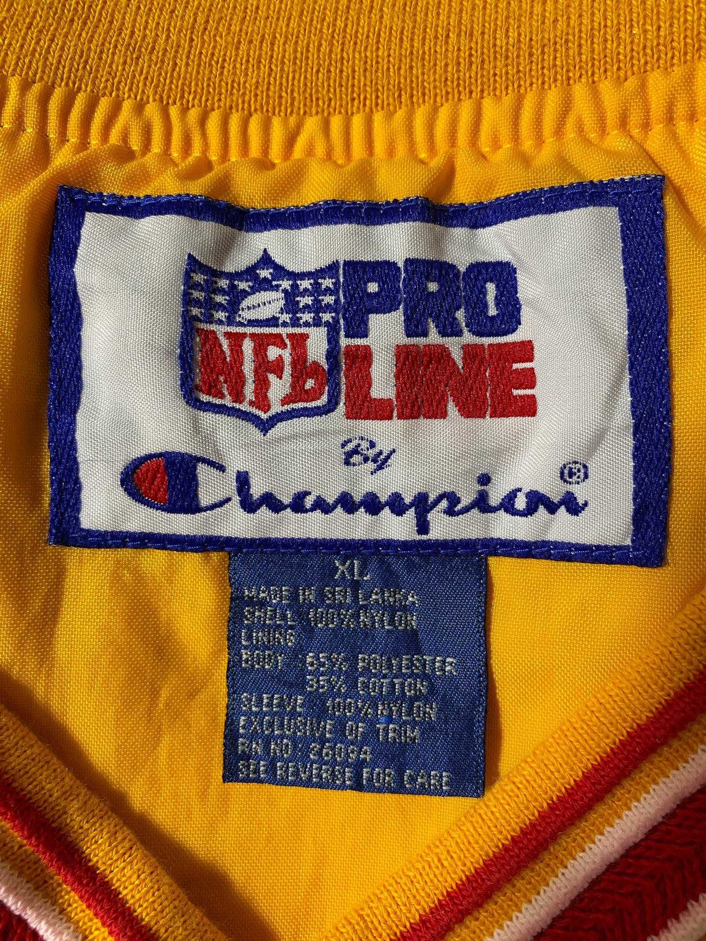 00' KANSAS CITY CHIEFS Size XL Vintage NFL Nylon Jacket / K4969