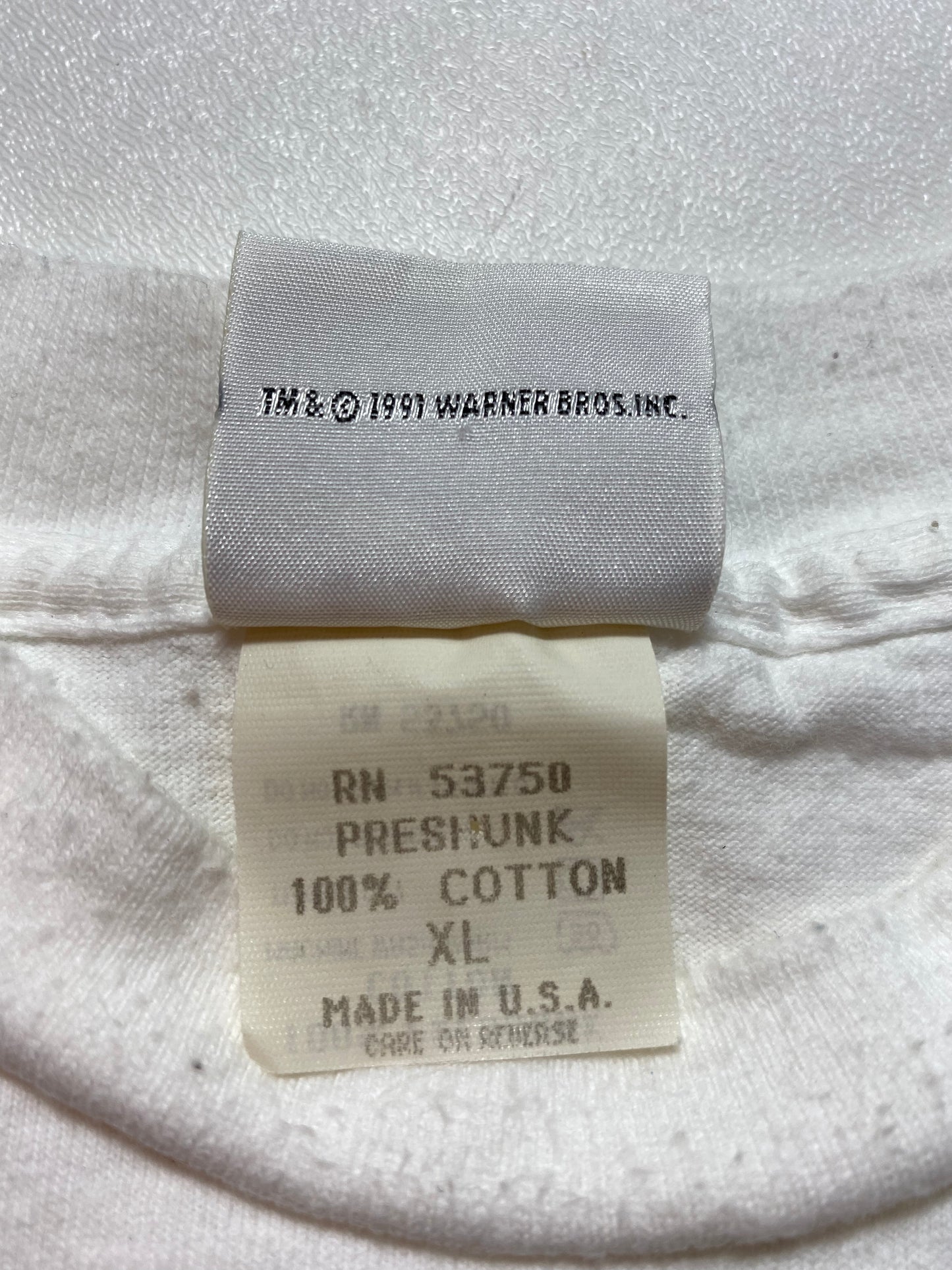 1991 LOONEY TUNES BUGS BUNNY MARTIAN Made in USA Size XL Vintage T- Shirts / A1032