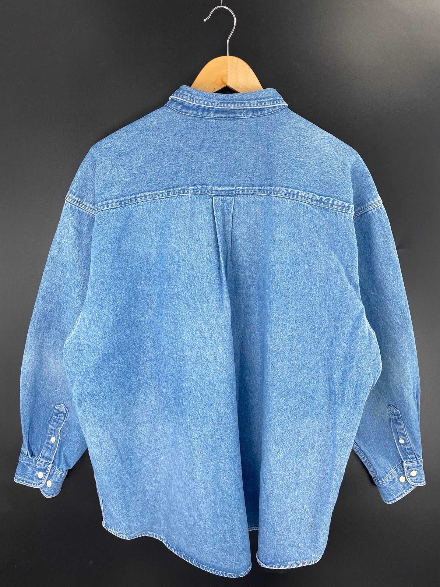 00' WINNIE THE POOH Size XXL Vintage Button Down Denim Shirt / K9941