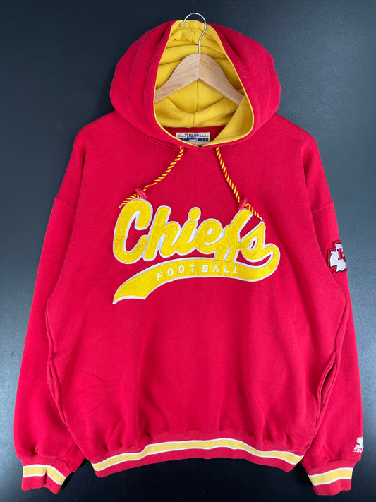 90’s STARTER x KANSAS CITY CHIEFS Size XL Vintage NFL Hoodie Sweat-shirt / E3235S
