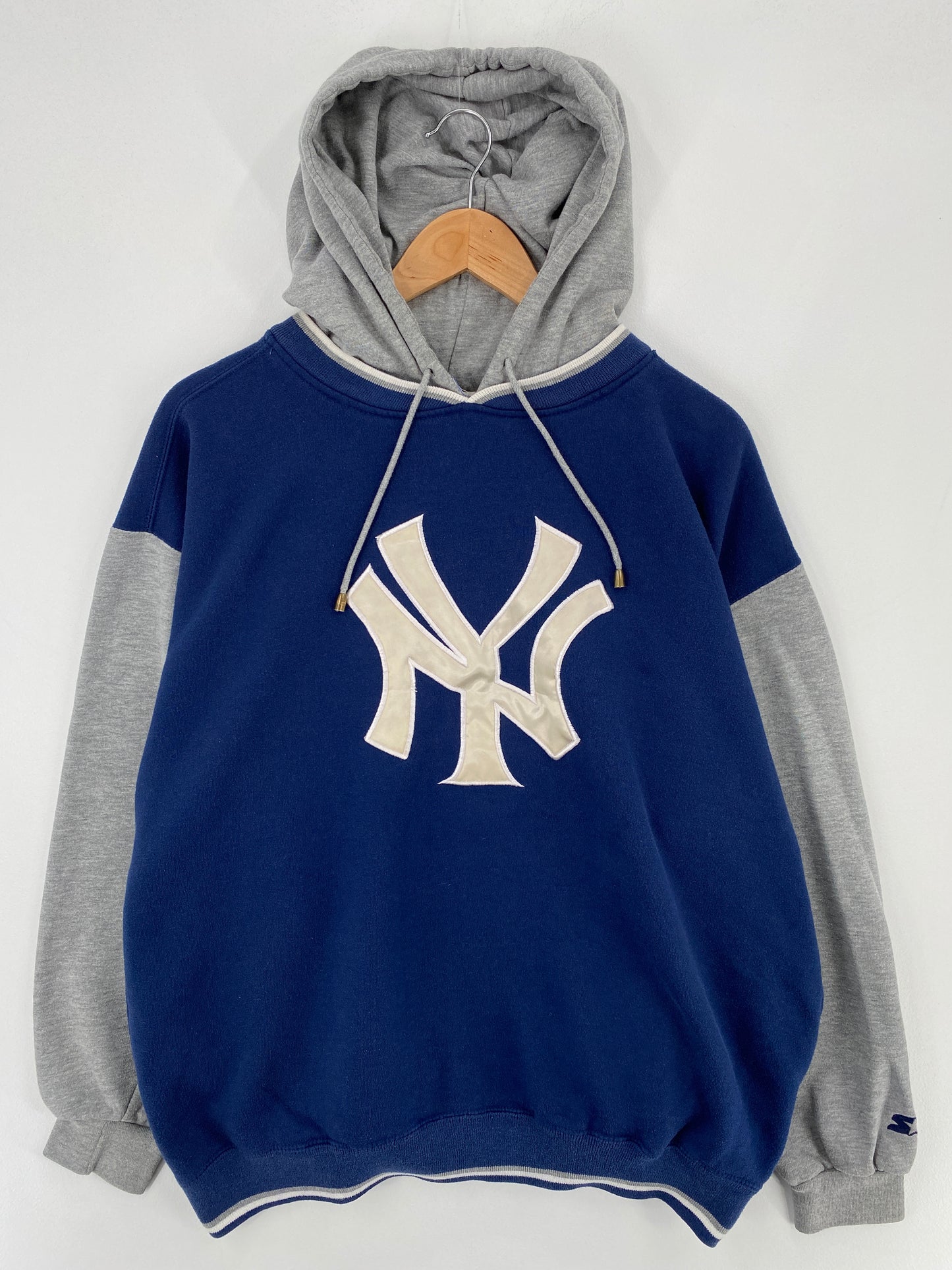 90’s STARTER x NEW YORK YANKEES Approx. Size L/XL Vintage MLB Hoodie Sweat-Shirt/ E2008S