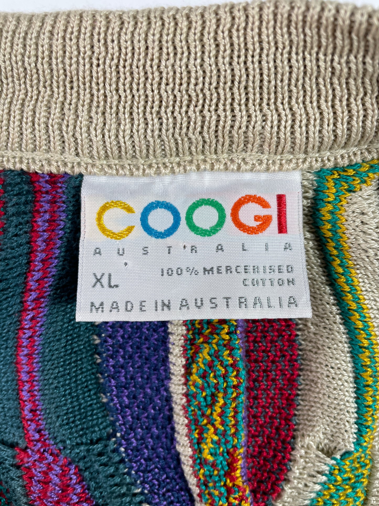 90’s COOGI Size XL Knit Cardigan Sweater / E1998K