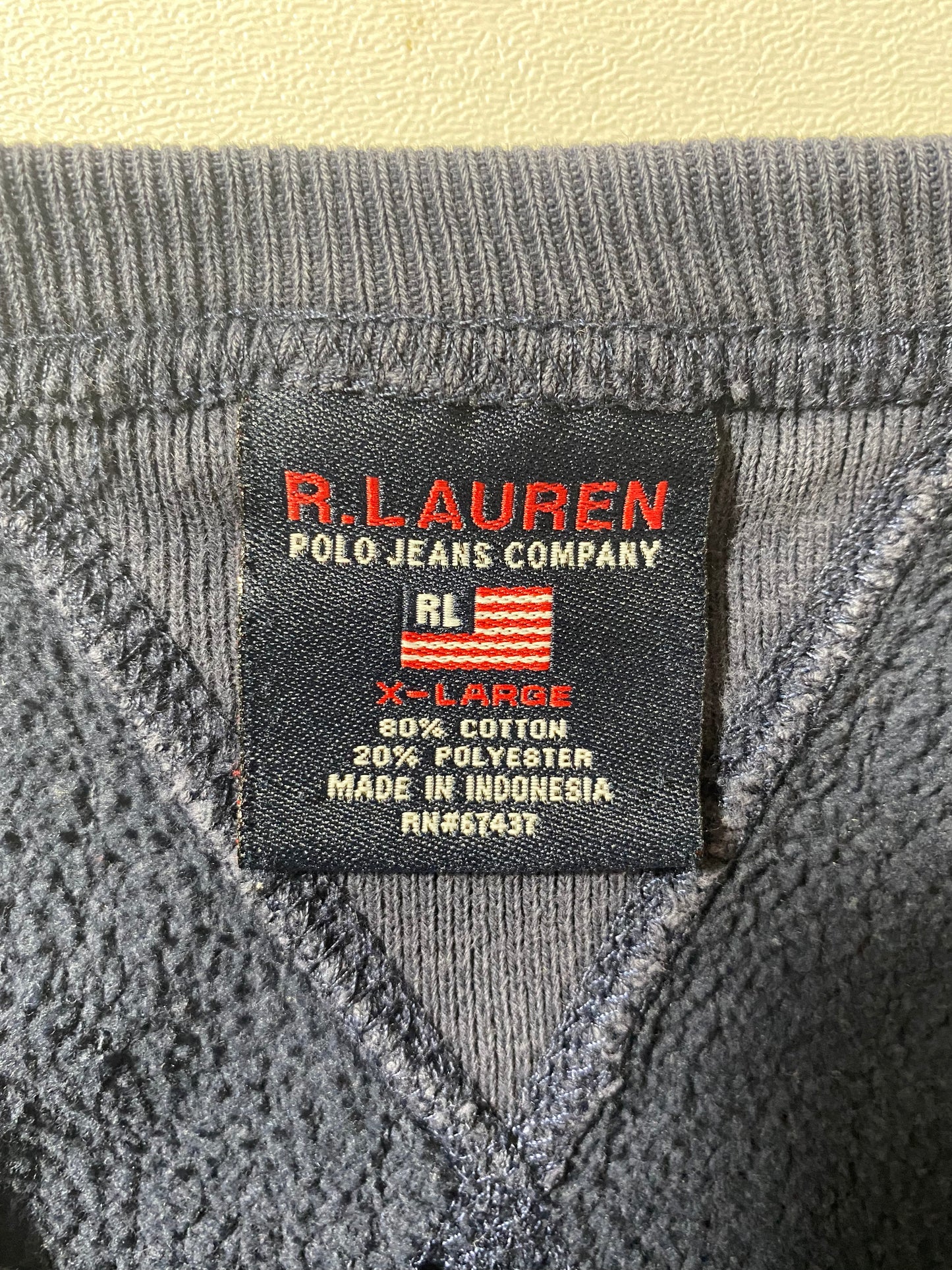90’s POLO JEANS RALPH LAUREN Size XL Vintage Sweat-shirt / A71