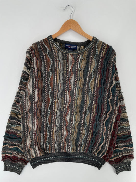 Vintage 3D COOGI- Style Size L Cotton Knit Sweater / E6282K