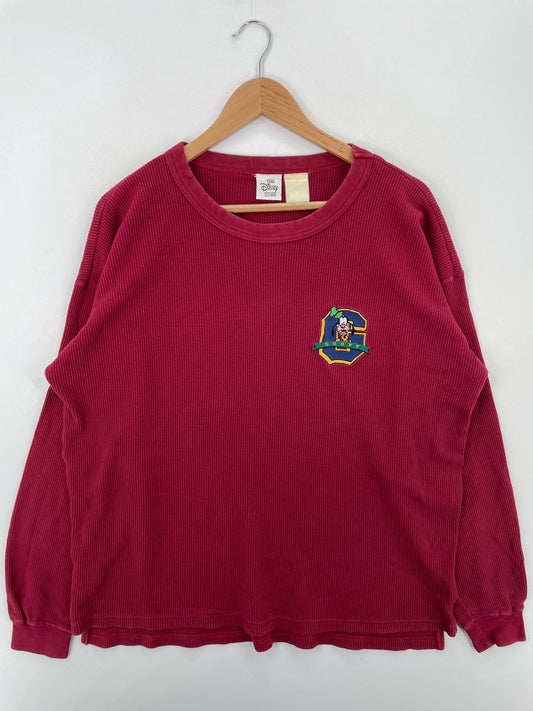00' DISNEY GOOFY Size Approx.XL Vintage Long Sleeve T-shirt / A6613