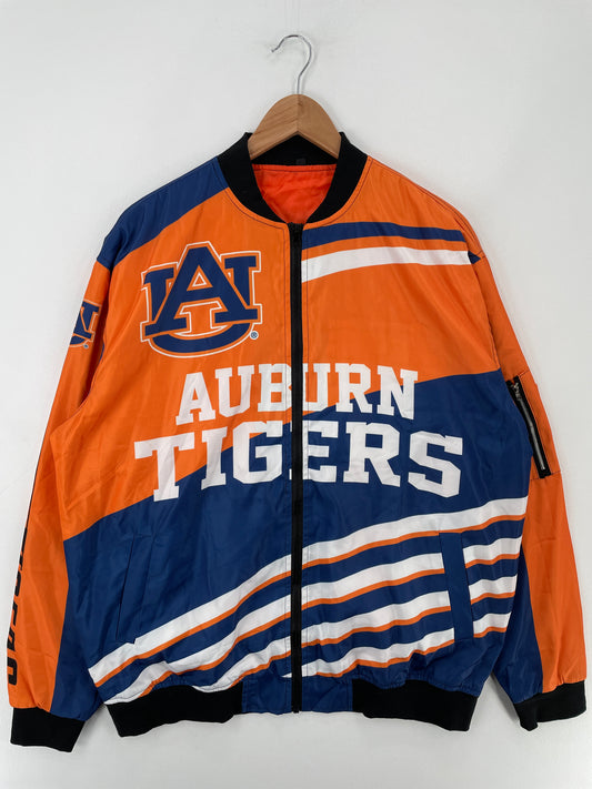 .Vintage AUBURN TIGERS Size XL College Padded Nylon Jacket / E4277N