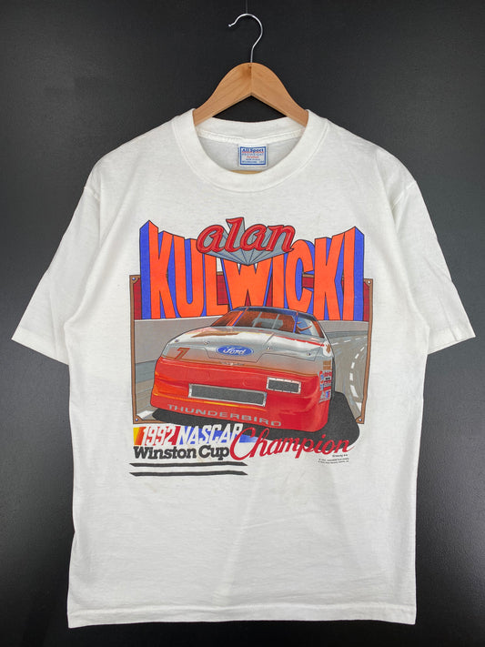 1993 NASCAR ALAN KULWICKI Made in USA Size L Vintage Racing T-Shirt / A2024