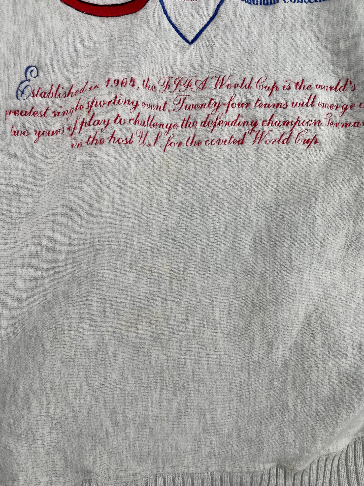 1994 WORLD CUP Size XL Vintage Sweat-Shirt / E3020S